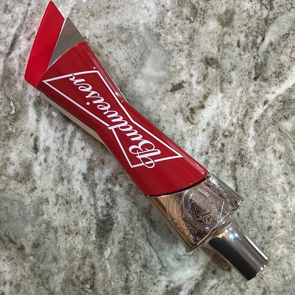 Budweiser Red and Silver Tap Handle